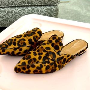 Cheetah print mules